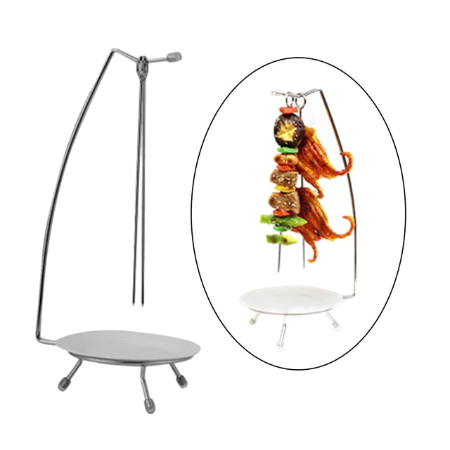 Roaster Rack Camping Cookware Vertical BBQ Skewer Barbecue Tools