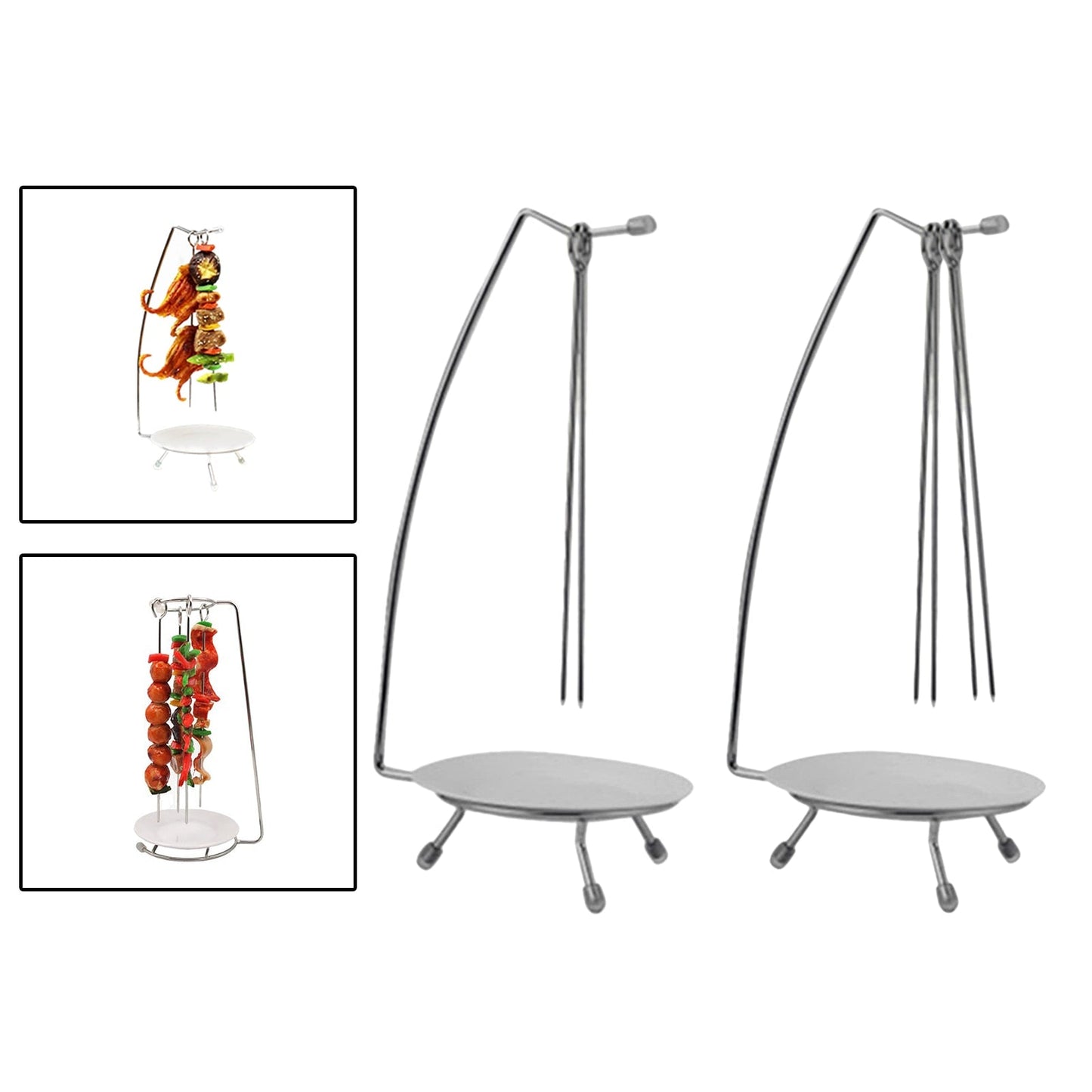 Roaster Rack Camping Cookware Vertical BBQ Skewer Barbecue Tools