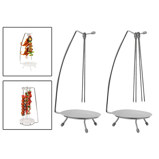 Roaster Rack Camping Cookware Vertical BBQ Skewer Barbecue Tools