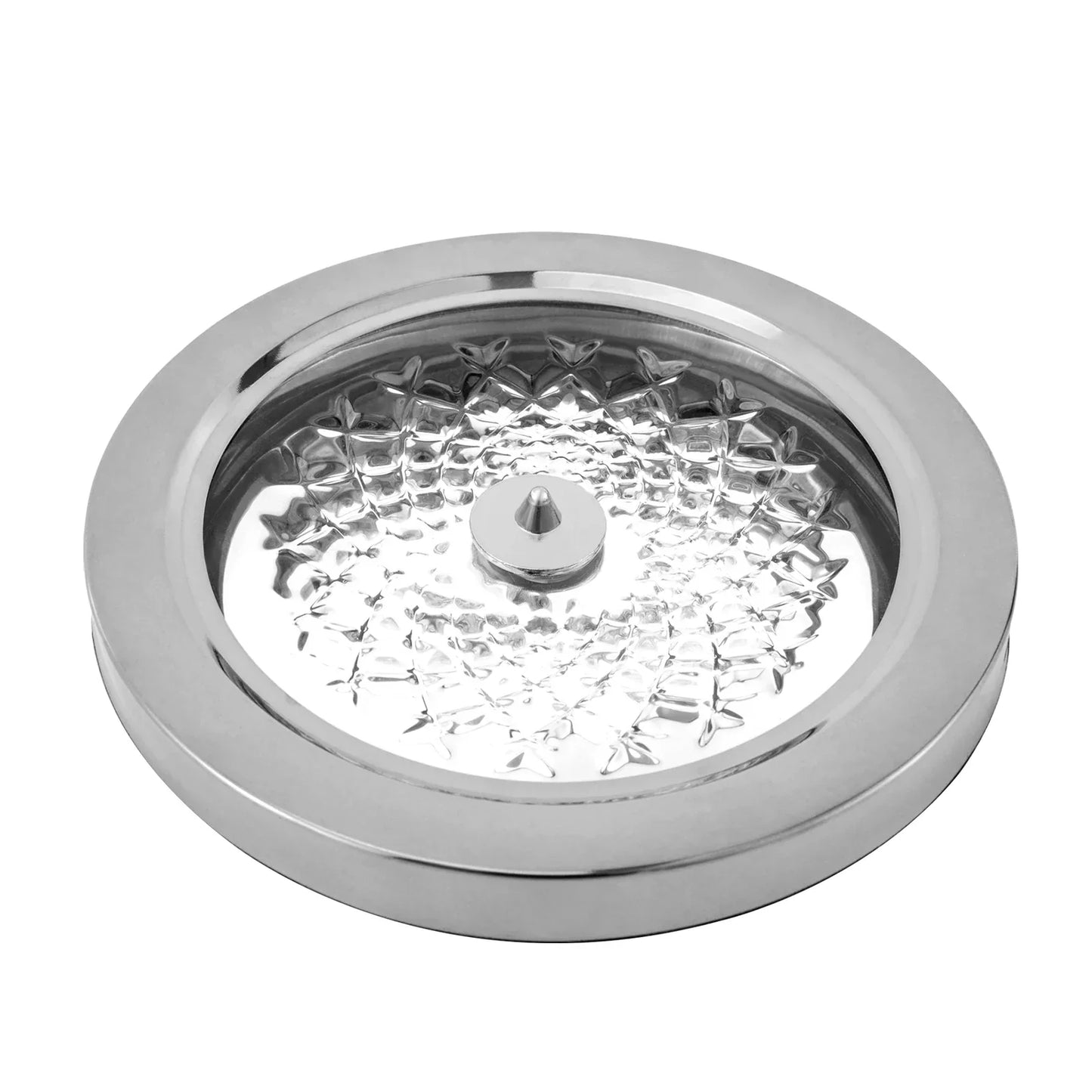 Rotating Crystal Glass Red Wine Decanter with Stainless Steel Base