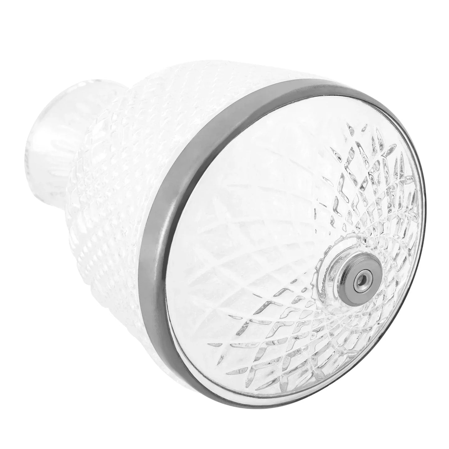 Rotating Crystal Glass Red Wine Decanter with Stainless Steel Base