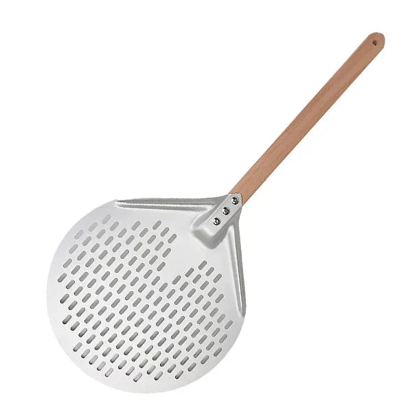 Round Pizza Turning Shovel Pizza Paddle with Wood Handle Pizza Shovel