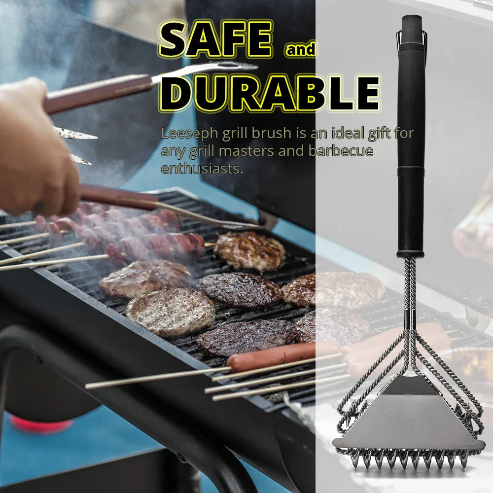 Rust Resistant Stainless Steel Bristle Free BBQ Grill Brush Cleaner