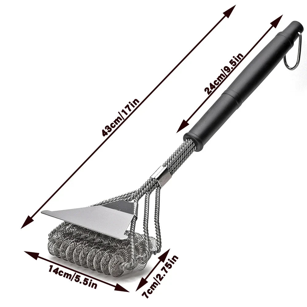 Rust Resistant Stainless Steel Bristle Free BBQ Grill Brush Cleaner