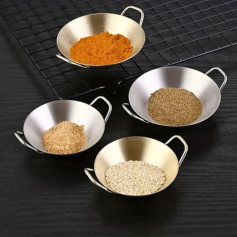Sauce Dipping Bowl Stainless Steel Dipping Cups Round Sauce Dishes