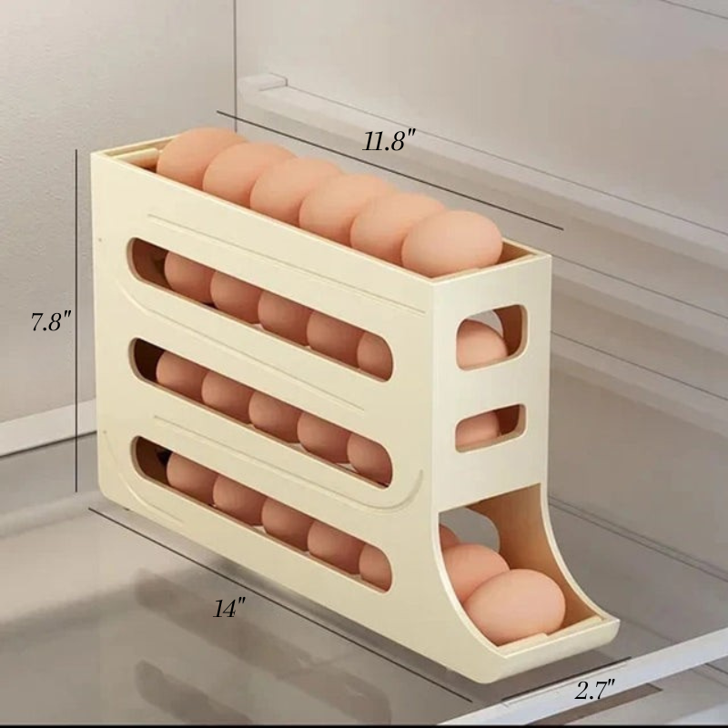 Scrolling Egg Rack Holder Space Saving Egg Storage Case