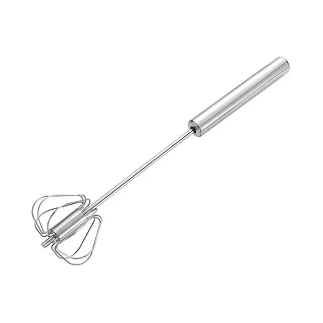 Semi-automatic Egg Beater Stainless Steel Whisk Press Type Egg Beater