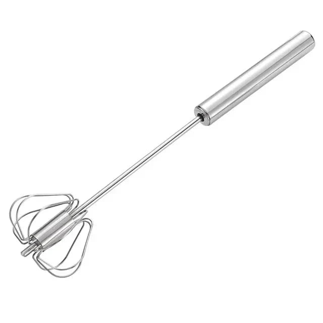 Semi-automatic Egg Beater Stainless Steel Whisk Press Type Egg Beater