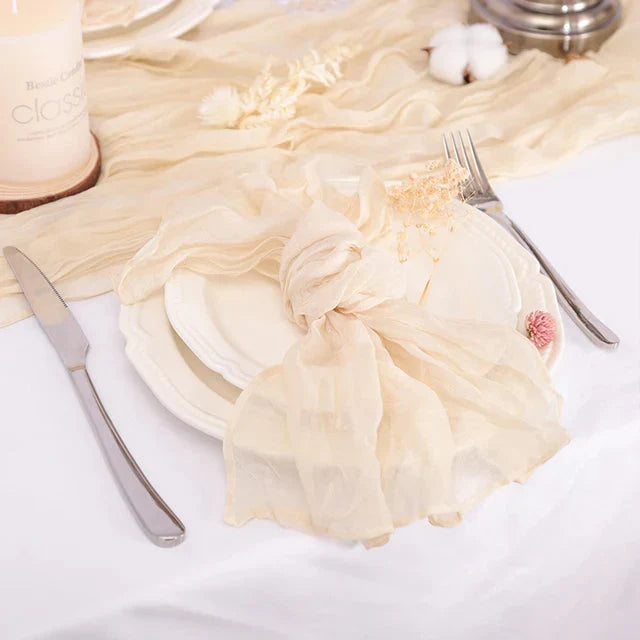 Set of 50 Gauze Cheesecloth Napkin Dinner Cloth Napkins Wrinkled Cloth