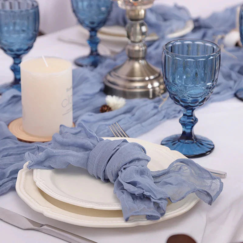 Set of 50 Gauze Cheesecloth Napkin Dinner Cloth Napkins Wrinkled Cloth