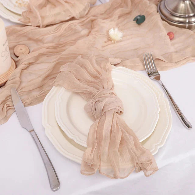 Set of 50 Gauze Cheesecloth Napkin Dinner Cloth Napkins Wrinkled Cloth