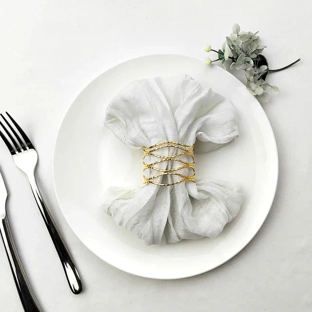 Set of 50 Gauze Cheesecloth Napkin Dinner Cloth Napkins Wrinkled Cloth
