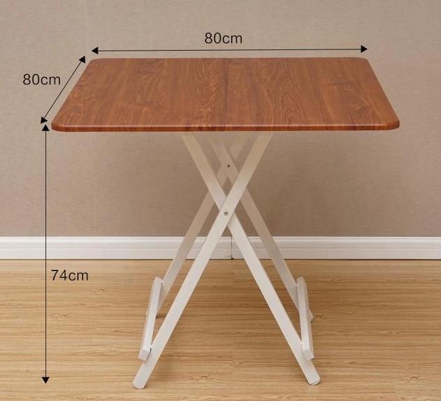 Simple Four Square Folding Home Dining Table
