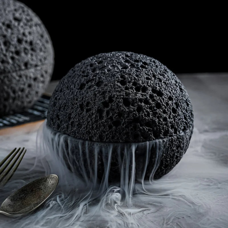 Special Lava Stone Planet Sashimi Seafood Dry Ice Serving Plate