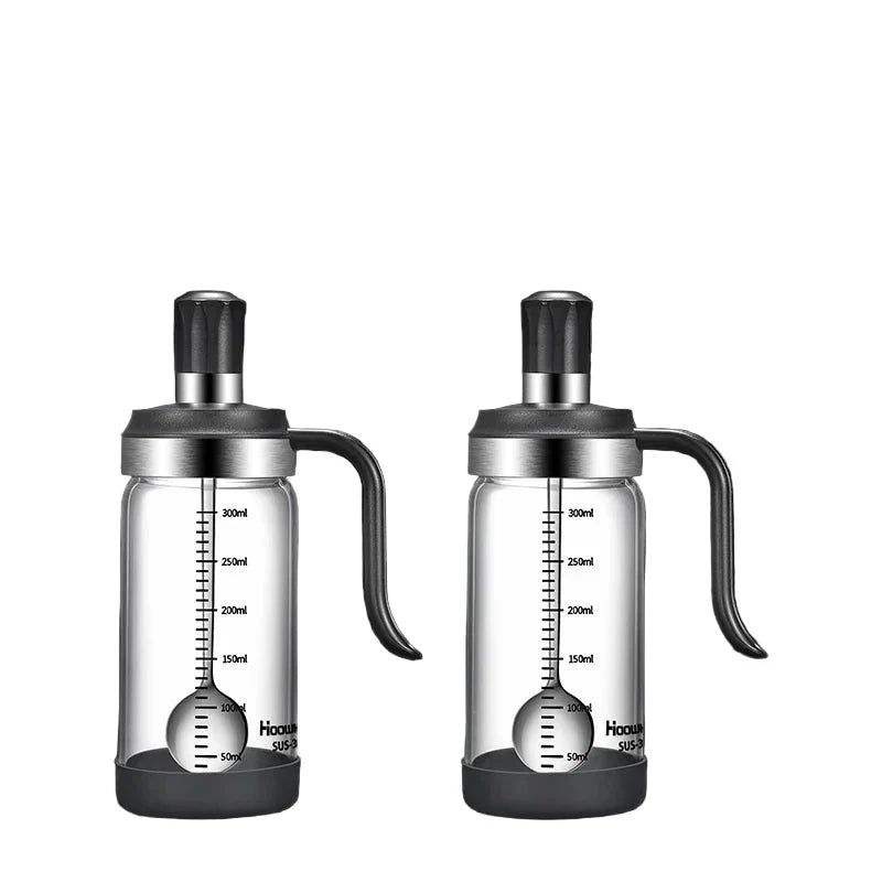 Spice Seasoning Bottle Kitchen Glass Transparent Bottle With Spoon