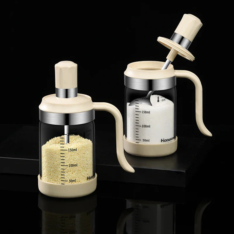 Spice Seasoning Bottle Kitchen Glass Transparent Bottle With Spoon