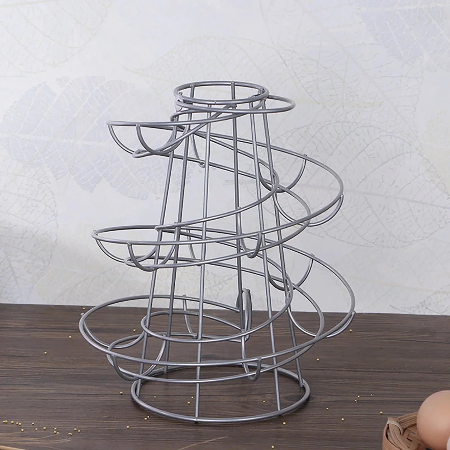 Spiral Egg Rack Egg Stand Multi-functional Metal Spiral Egg Basket
