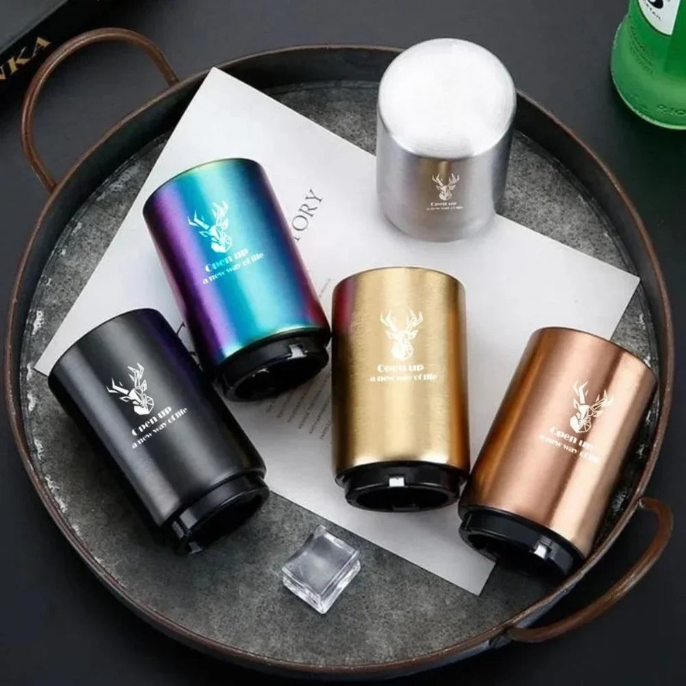Stainless Steel Automatic Beer Bottle Opener Wine Cap Opener