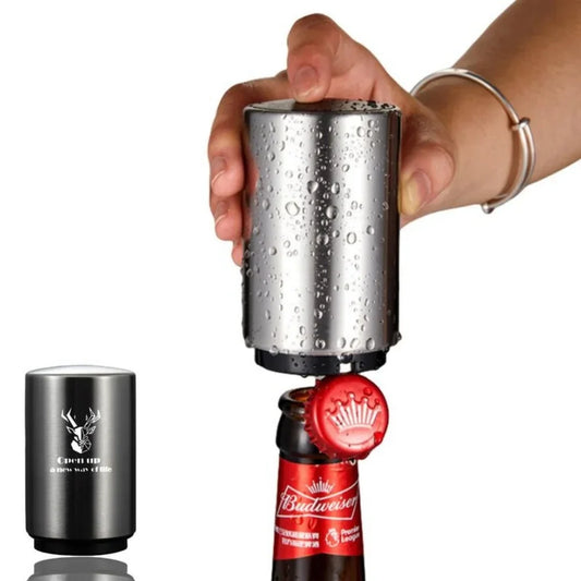 Stainless Steel Automatic Beer Bottle Opener Wine Cap Opener
