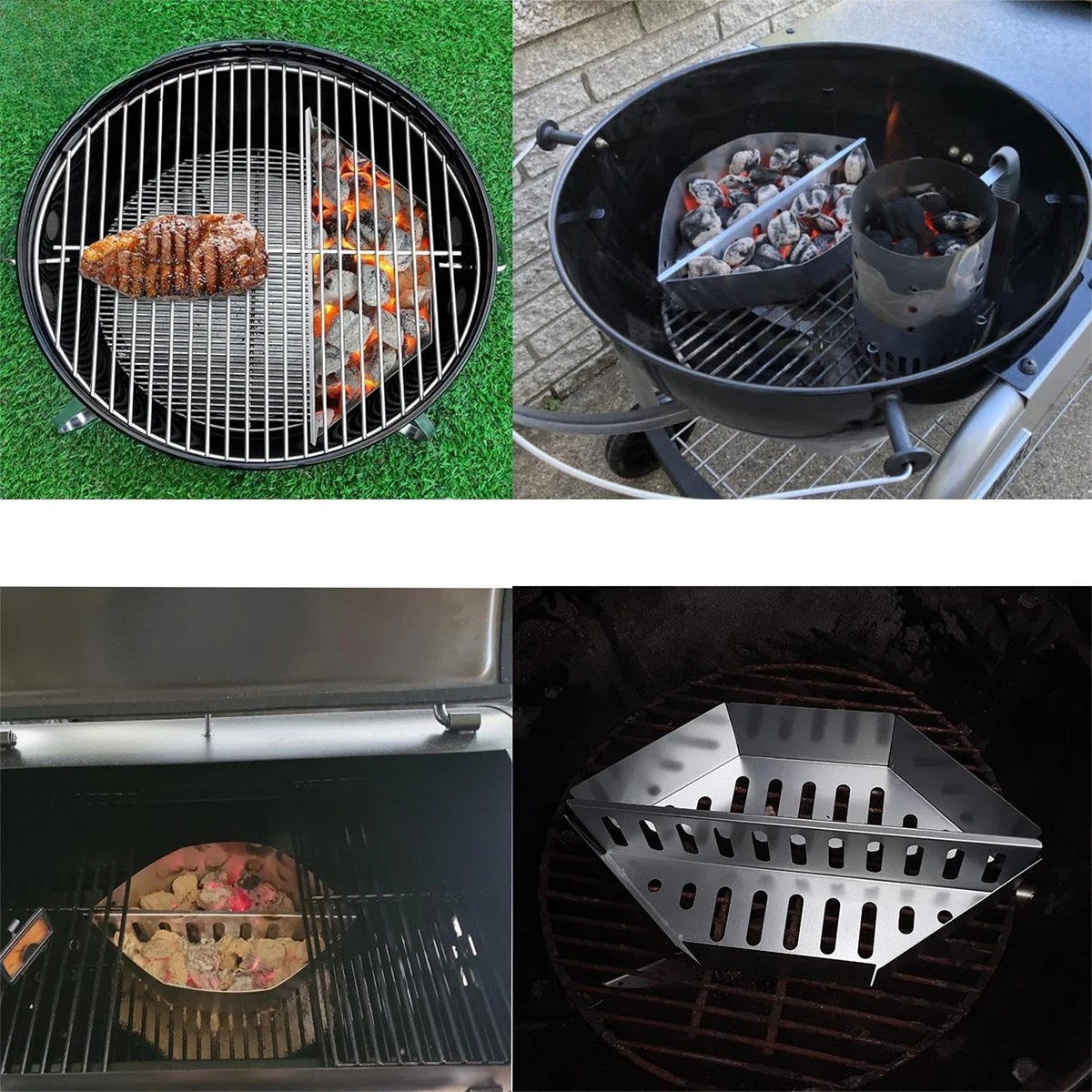 Stainless Steel Charcoal Basket BBQ Charcoal Grill Accessories