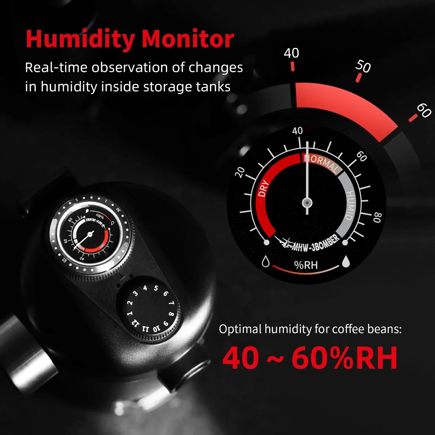 Stainless Steel Coffee Beans Canister Airtight Sealed with Spoon