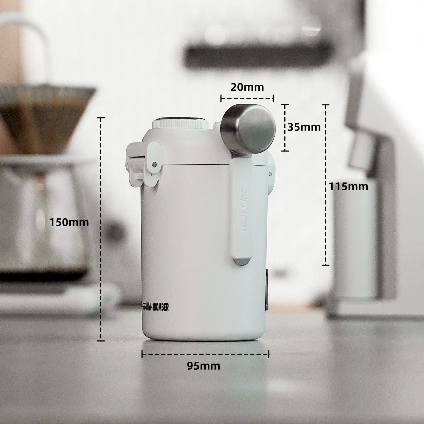 Stainless Steel Coffee Beans Canister Airtight Sealed with Spoon