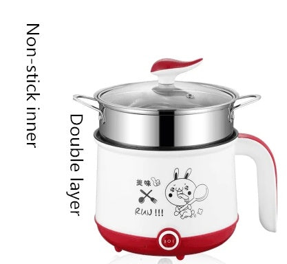 Stainless Steel Double Layer Mini Rice Cooker with Non-Stick Coating