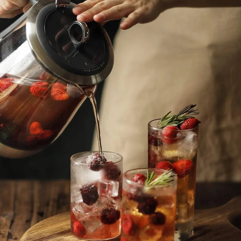 Stainless Steel Electric Kettle Removable Infuser Auto Keep Warm