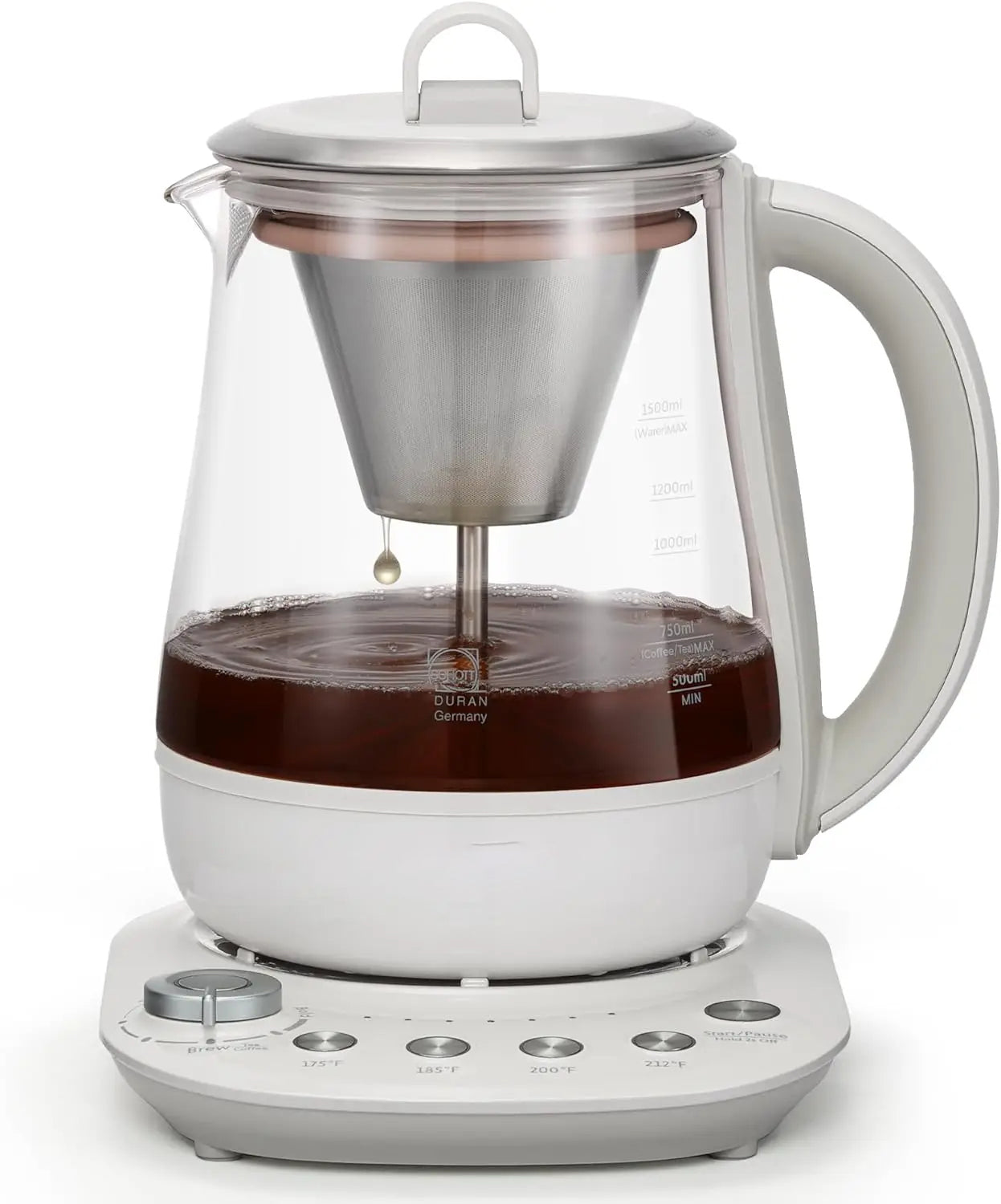 Stainless Steel Electric Kettle Removable Infuser Auto Keep Warm