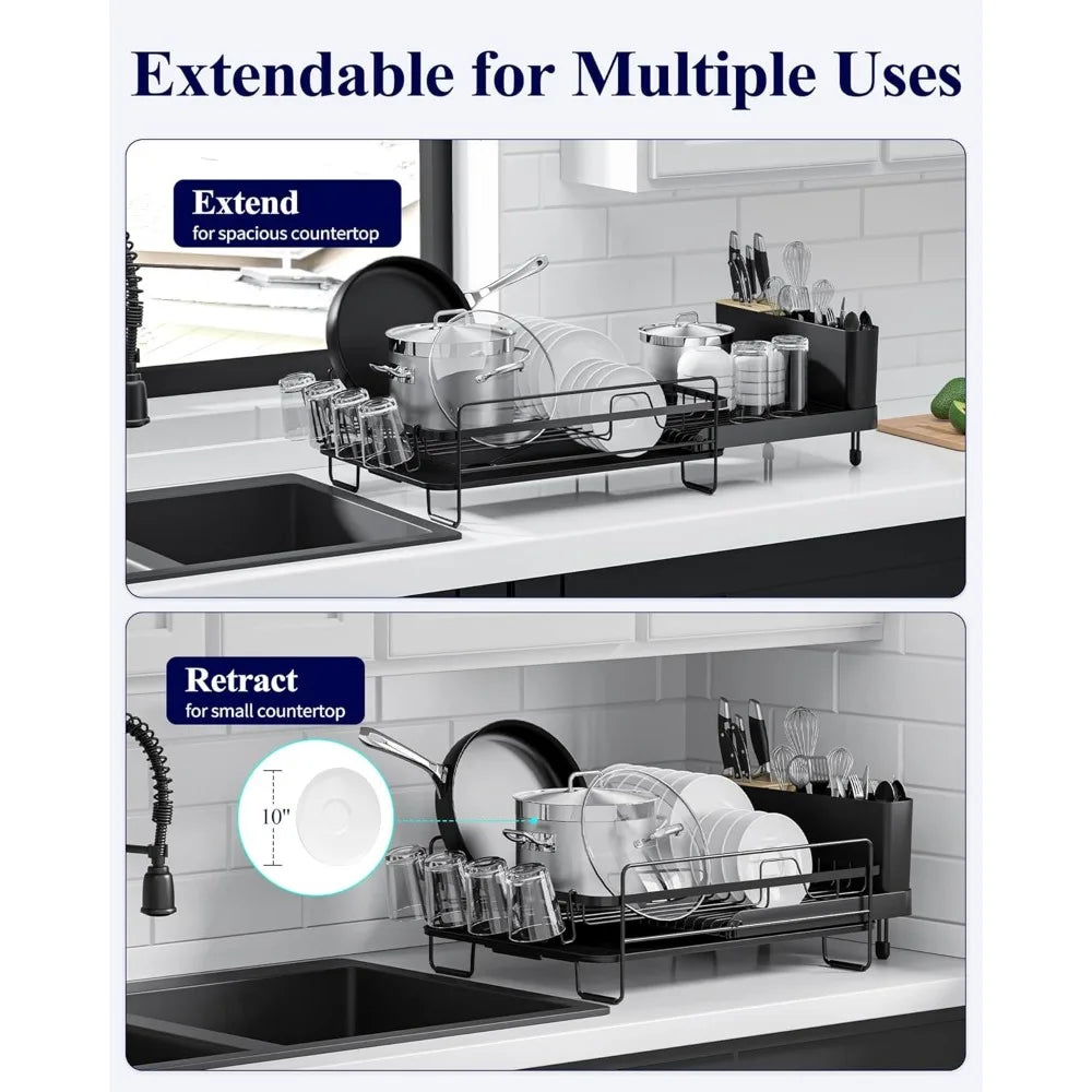 Stainless Steel Extendable Multifunctional Kitchen Dish Drying Rack