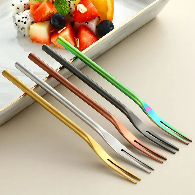 Stainless Steel Fruit Fork For Dessert Cake Snack Forks Tableware