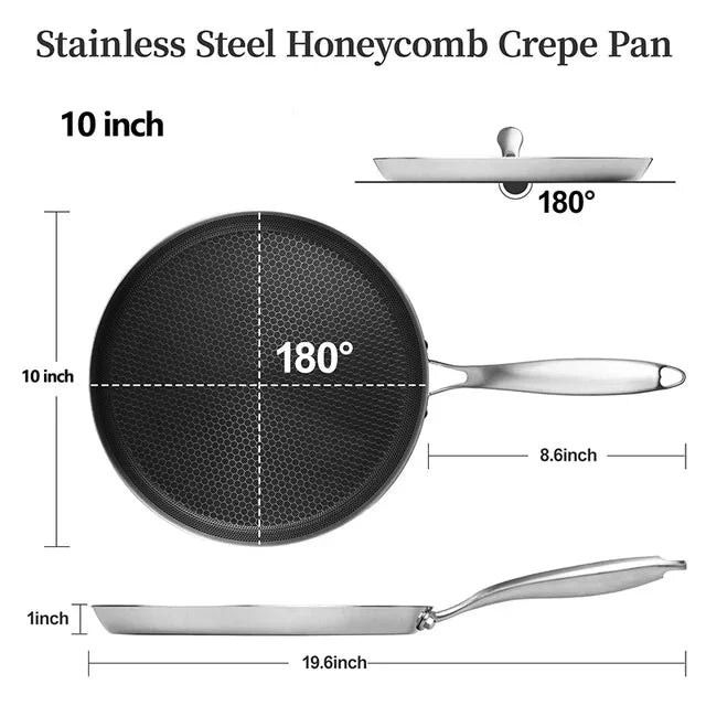 Stainless Steel Frying Pan Nonstick Anti-scald Handle Frying Pan
