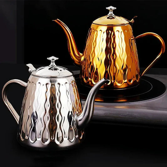 Stainless Steel Kettle with Filter Teapot Tea Kitchen Accessories