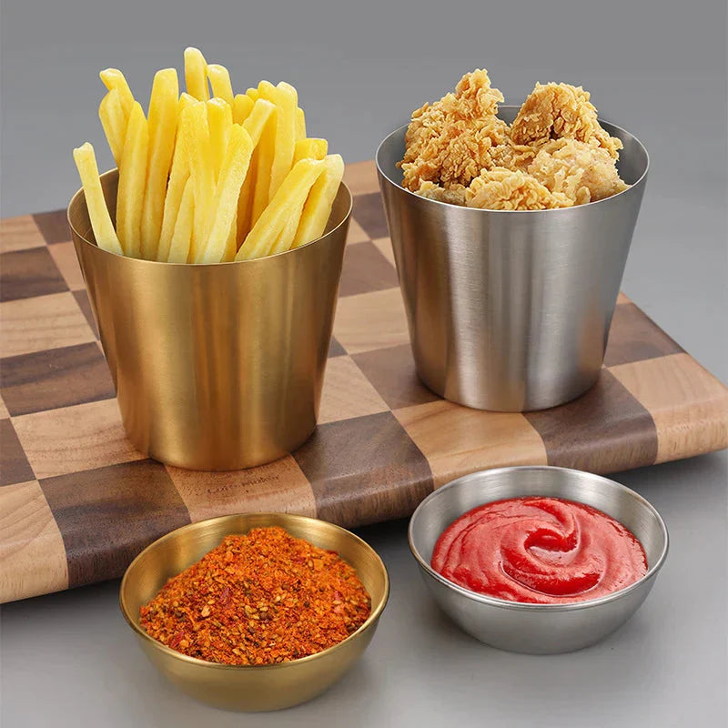 Stainless Steel Kitchen Dipping Sauce Bowl Seasoning Dish Bowl