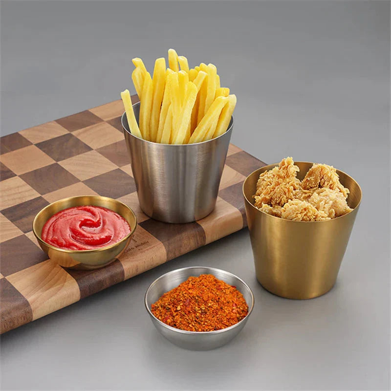 Stainless Steel Kitchen Dipping Sauce Bowl Seasoning Dish Bowl