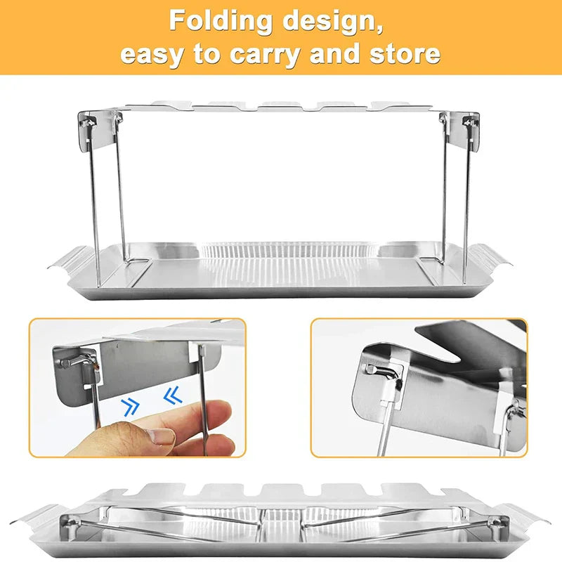 Stainless Steel Roasting and Grill Rack Stand BBQ Accessories