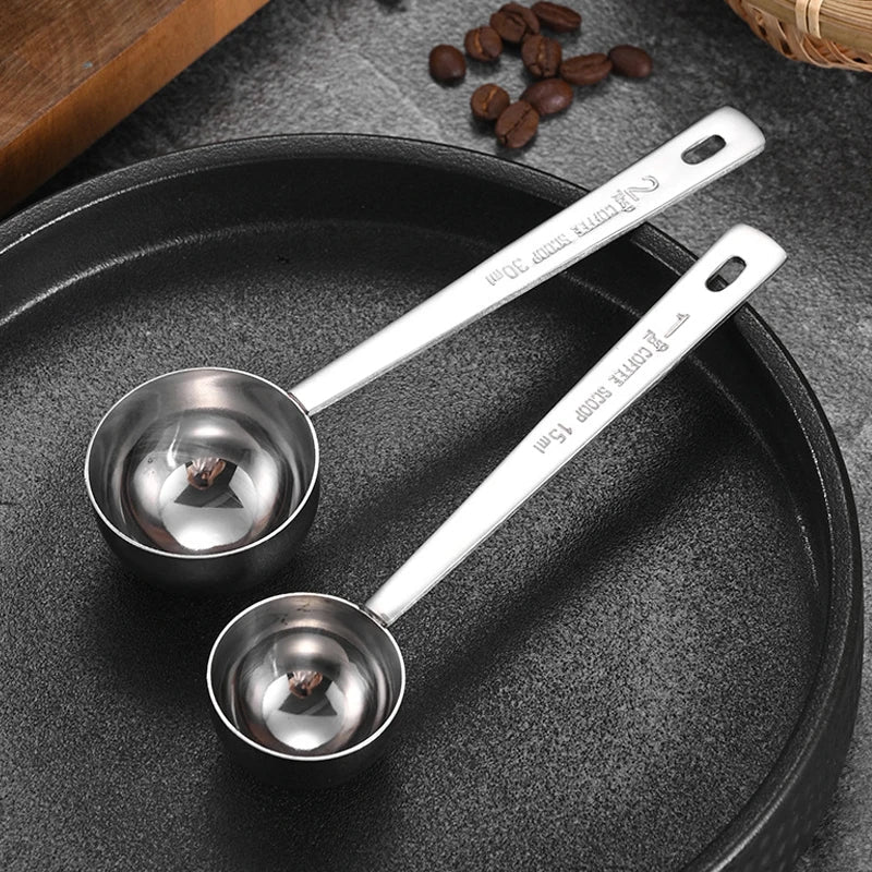 Stainless Steel Scoop Measuring Milk Coffee Bean Long Handle Spoon