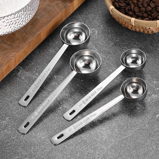Stainless Steel Scoop Measuring Milk Coffee Bean Long Handle Spoon