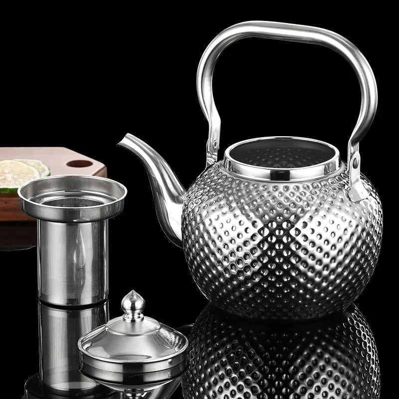Stainless Steel Stove Top Kettle Restaurant Teapot with Removable Infuser