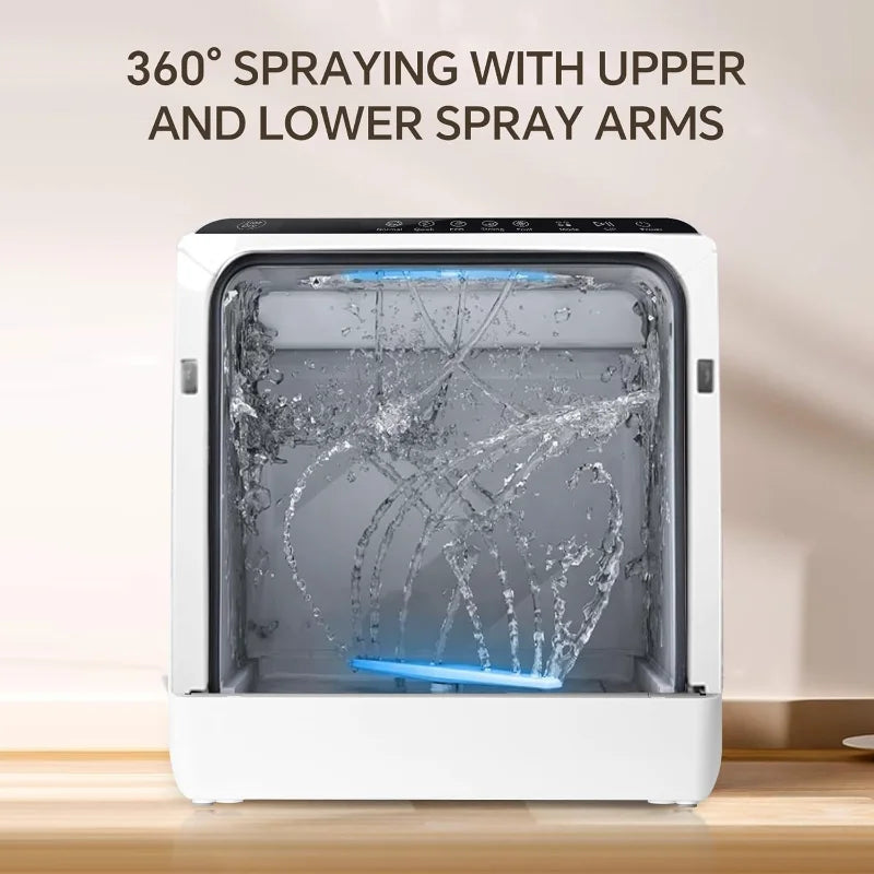 Tabletop Dishwasher With Water Tank 6 Wash Programs Portable Dishwasher