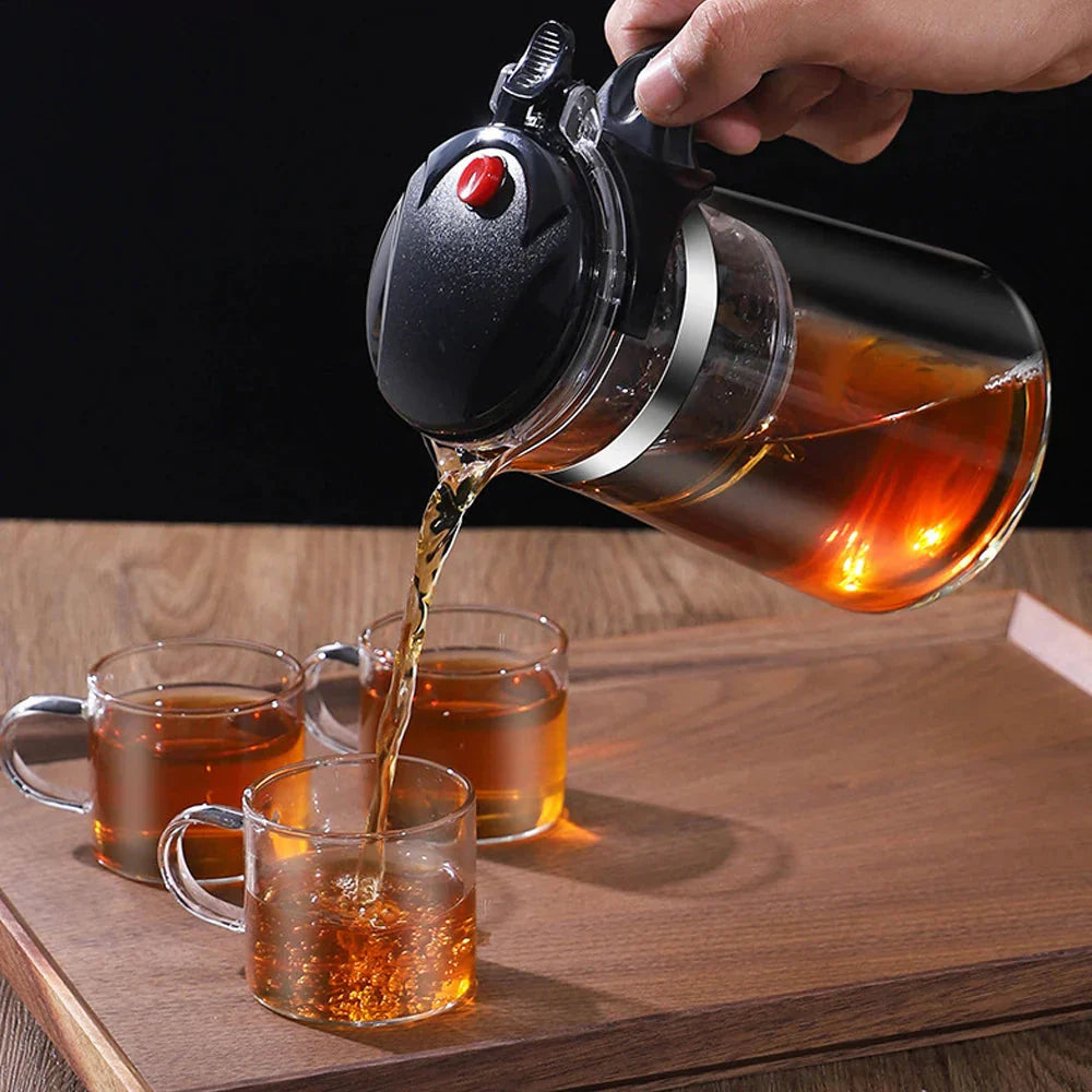 Tea Pot For Tea With Infuser Glass Kettle Heat Resistant Teapot