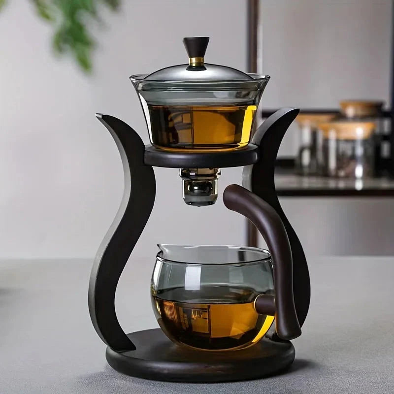 Tea Set Semi-Automatic Teapot with Infuser Magnetic Switch Glassware