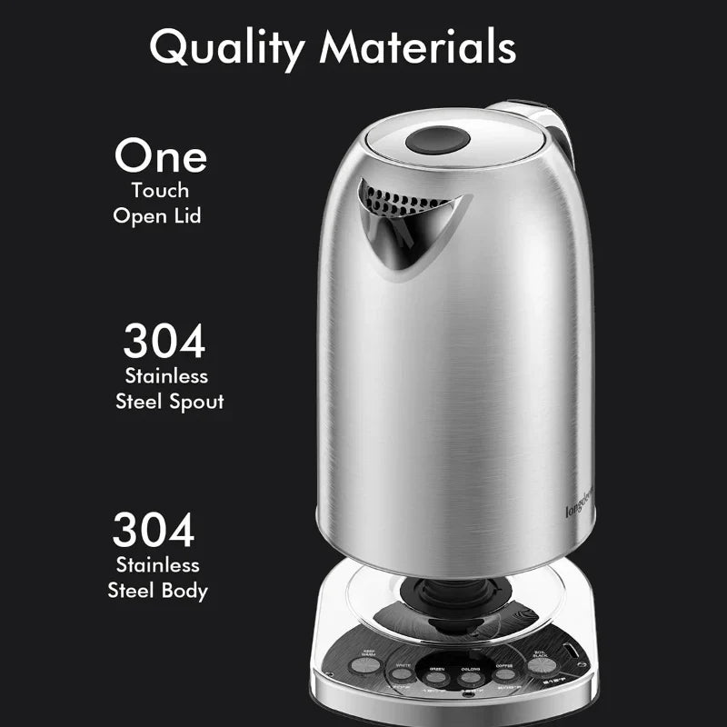 Temperature Control Electric Tea Kettle Stainless Steel Water Boiler