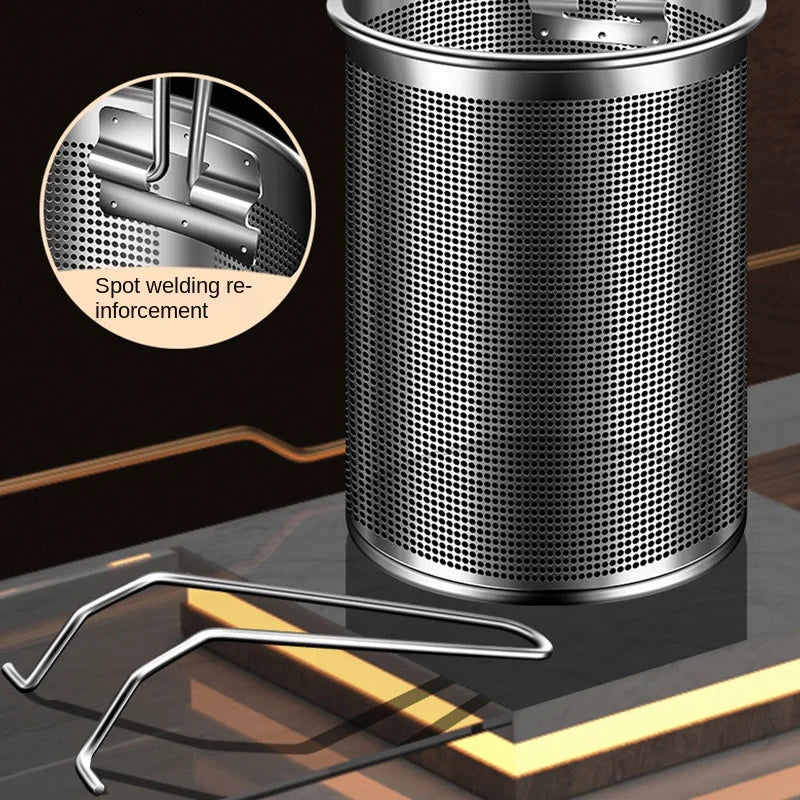 Thickened Deep Fryer Pot with Basket and Lid Stainless Steel Deep Fryer