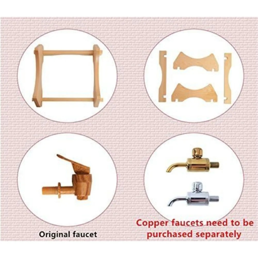 Whiskey Barrel Dispenser Oak Aging Barrel Decanter for Liquors