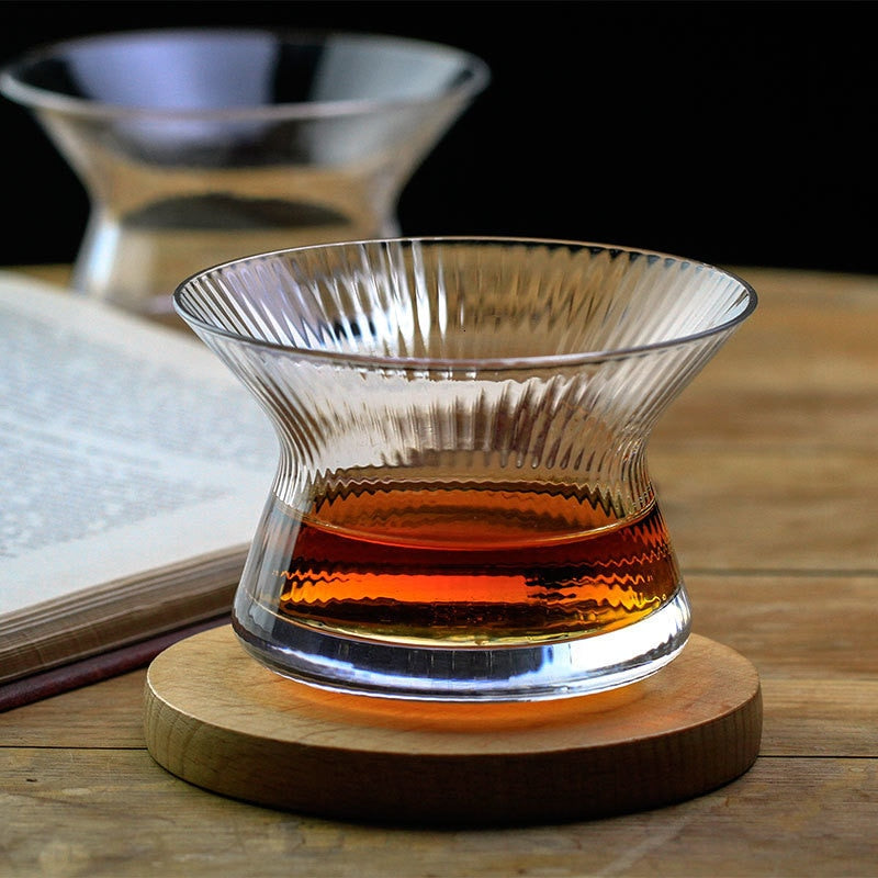Whiskey Spin Glass Neat Bowl Collection Crystal Whisky Cup
